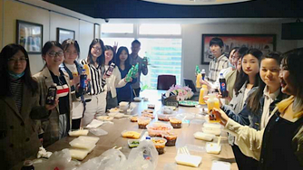 A Joyful Lunch Party in ACNTRUCK Office