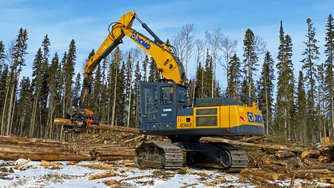 XCMG XE300UF Excavator Working In Canada Forest