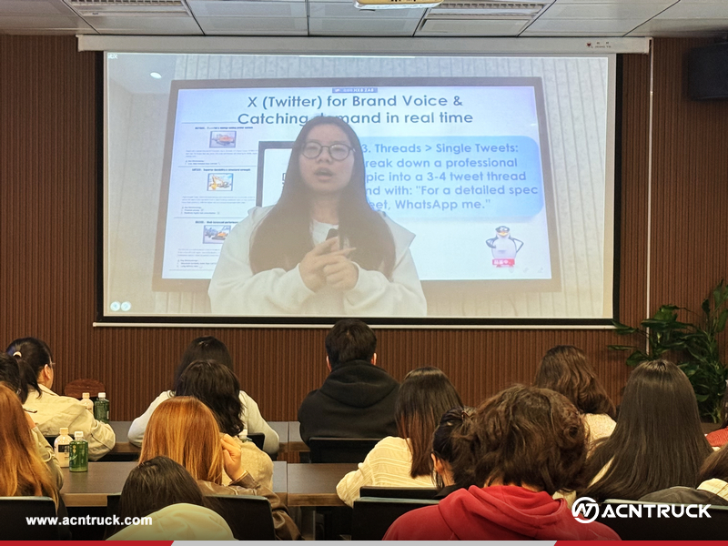 ACNTRUCK Hosts English Presentation Contest on Foreign Trade